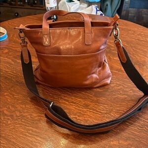 Fat Face The Paris Tote Bag 100% Brown Leather